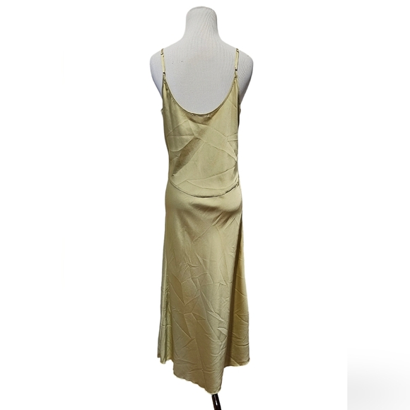 Simple retro Kristin French V-Neck Slip Yellow-green Dress XL - Picture 7 of 7